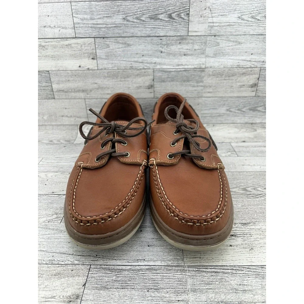 Allen Edmonds Eastport Men Size 11D‎ Tan Leather Boat Shoes Handsewn Loafers